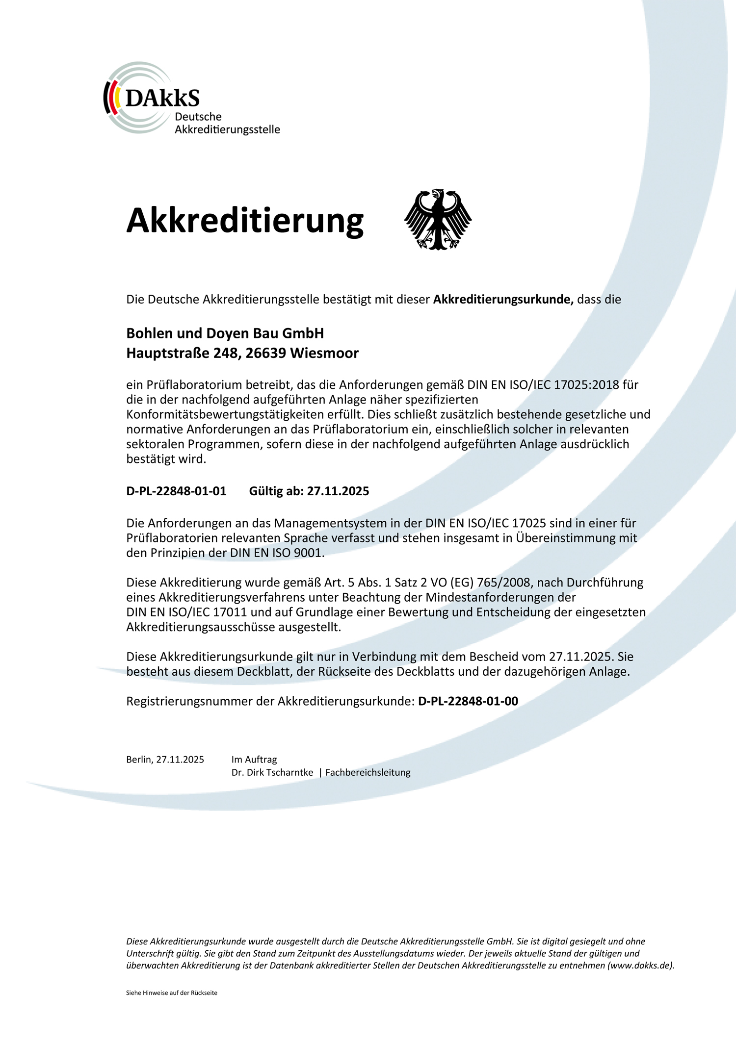 Akkreditierungsurkunde